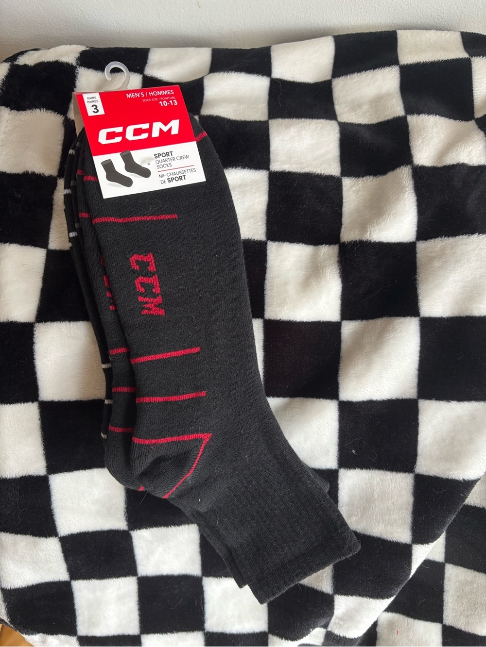 NWT ccm sports socks 3 pack